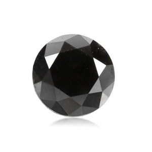 0.47 Cts Treated Fancy Black Diamond AAA Quality Round Cut