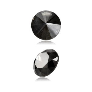 0.63 Cts Treated Fancy Black Diamond AAA Quality Round Cut