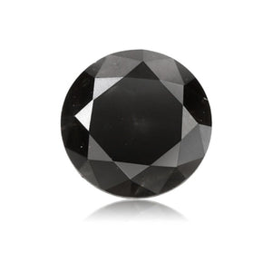 0.68 Cts Treated Fancy Black Diamond AAA Quality Round Cut