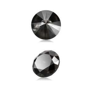 0.68 Cts Treated Fancy Black Diamond AAA Quality Round Cut