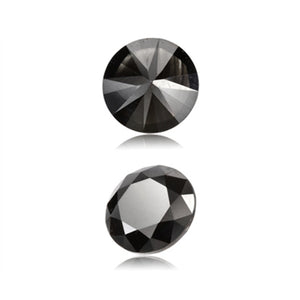 0.55 Cts Treated Fancy Black Diamond AA Quality Round Cut