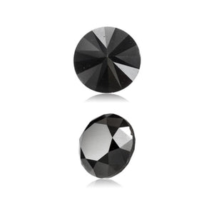 1.32 Cts Treated Fancy Black Diamond AAA Quality Round Cut