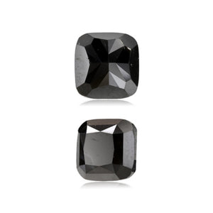 2.01 Cts Treated Fancy Black Diamond AAA Quality Cushion Cut