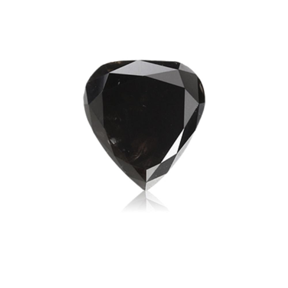 1.02 Cts Natural Fancy Black Diamond AA Quality Pear Cut