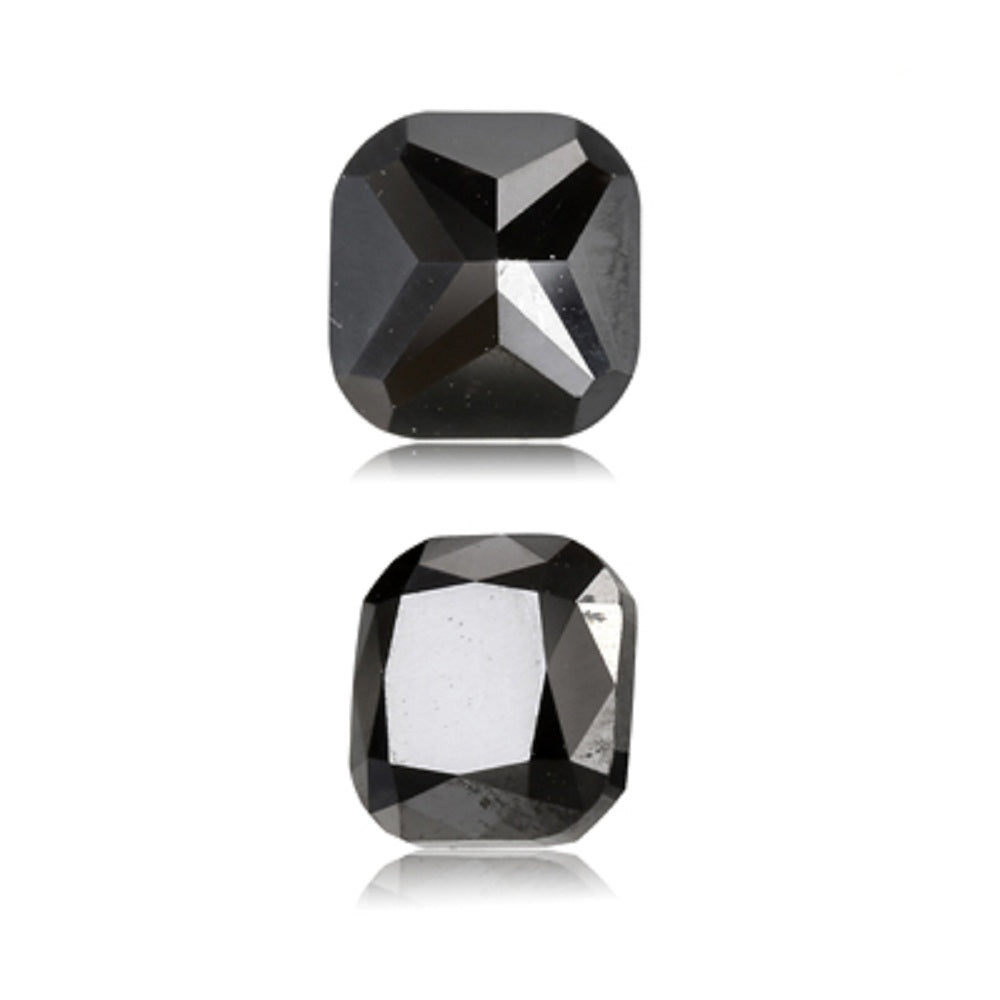 1.09 Cts Treated Fancy Black Diamond AA Quality Cushion Cut