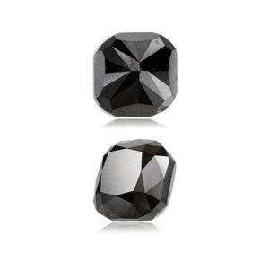 1.34 Cts Treated Fancy Black Diamond AAA Quality Cushion Cut