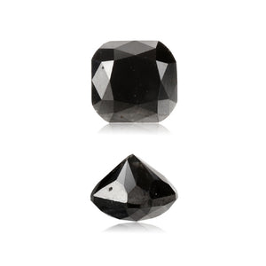 1.18 Cts Treated Fancy Black Diamond AA Quality Cushion Cut