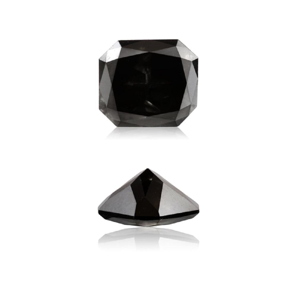 1.05 Cts Natural Fancy Black Diamond AA- Quality Rectangular Cut