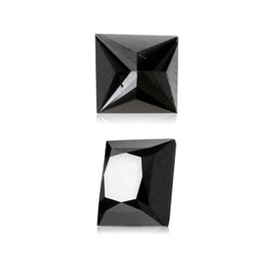 1.01 Cts Treated Fancy Black Diamond AA Quality Princess Cut