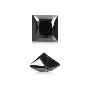 1.01 Cts Treated Fancy Black Diamond AA Quality Princess Cut