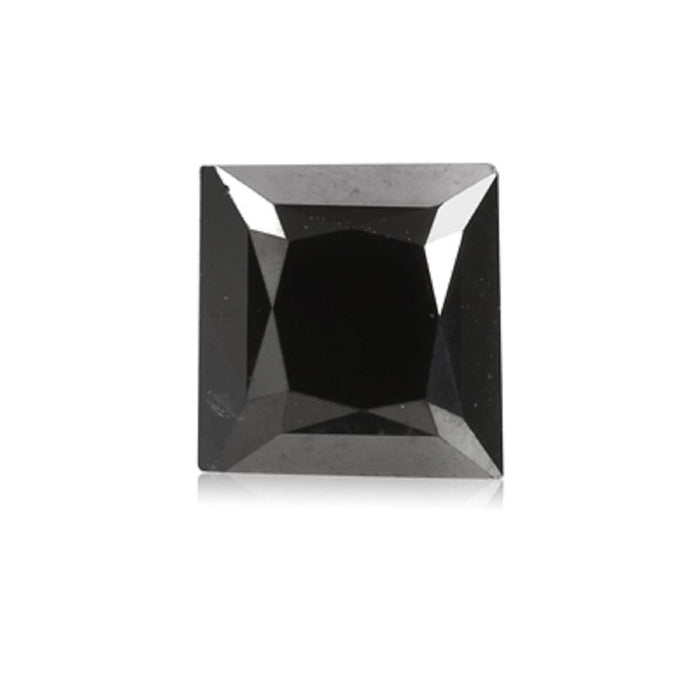 1.01 Cts Treated Fancy Black Diamond AA Quality Princess Cut