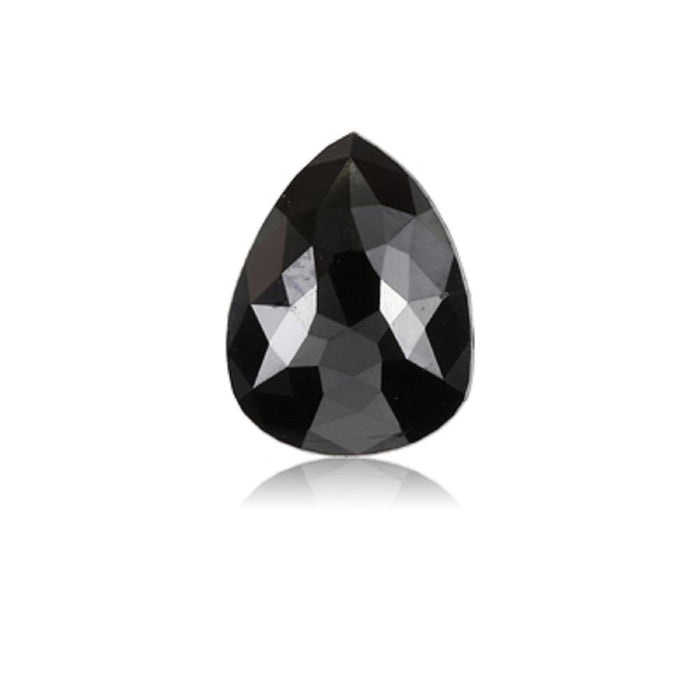 0.58 Cts Treated Fancy Black Diamond AA Quality Pear Cut