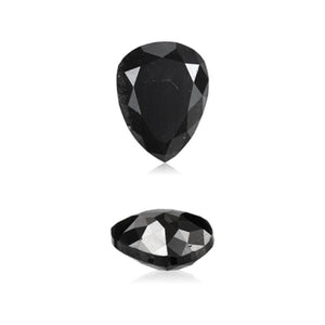 0.58 Cts Treated Fancy Black Diamond AA Quality Pear Cut