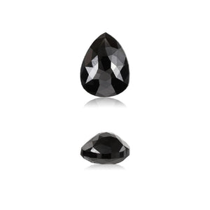 0.58 Cts Treated Fancy Black Diamond AA Quality Pear Cut