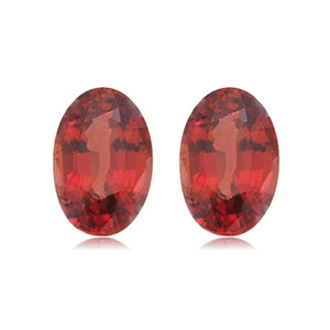 0.53-0.80 Cts of 5x3 mm AAA - (beryllium) Oval cut Red Sapphire ( 2 pcs ) Loose Gemstones(395147)
