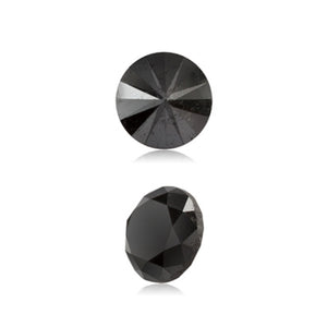 0.34 Cts Treated Fancy Black Diamond AAA Quality Round Cut