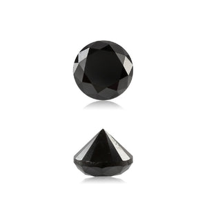 0.34 Cts Treated Fancy Black Diamond AAA Quality Round Cut