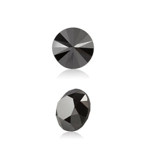 0.41 Cts Treated Fancy Black Diamond AA Quality Round Cut