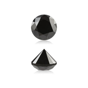 0.49 Cts Treated Fancy Black Diamond AAA Quality Round Cut