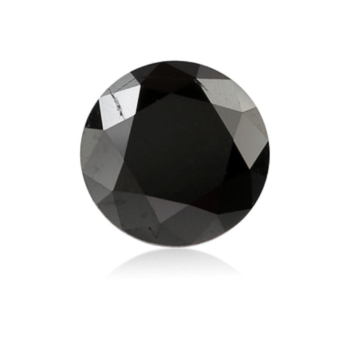 0.55 Cts Treated Fancy Black Diamond AAA Quality Round Cut