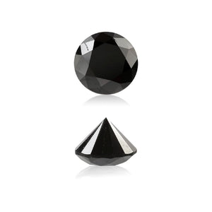 0.55 Cts Treated Fancy Black Diamond AAA Quality Round Cut