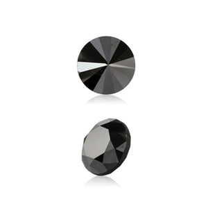 0.60 Cts Treated Fancy Black Diamond AA Quality Round Cut
