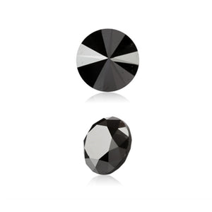 0.66 Cts Treated Fancy Black Diamond AA Quality Round Cut