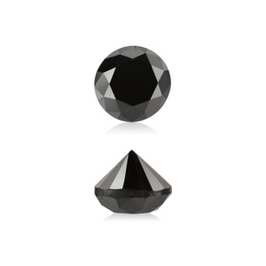 0.36 Cts Treated Fancy Black Diamond AAA Quality Round Cut