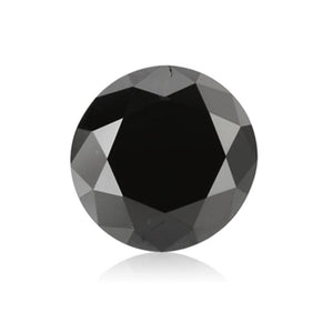 0.36 Cts Treated Fancy Black Diamond AAA Quality Round Cut