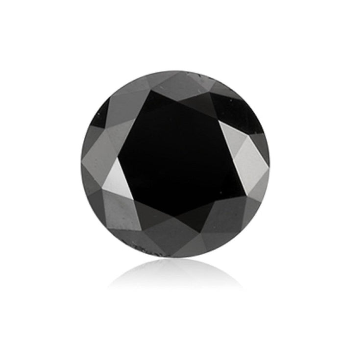 0.83 Cts Treated Fancy Black Diamond AAA Quality Round Cut