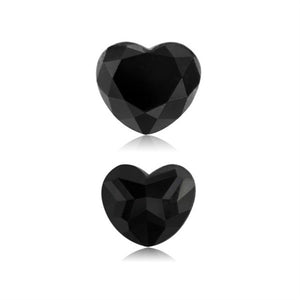 0.68 Cts Treated Fancy Black Diamond AA Quality Heart Cut