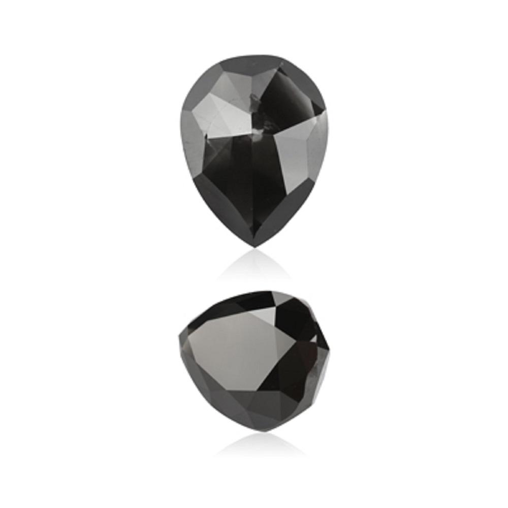 1.05 Cts Natural Fancy Black Diamond AAA Quality Pear Cut