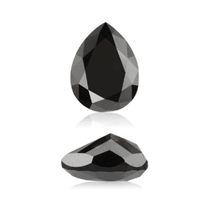 1.05 Cts Natural Fancy Black Diamond AAA Quality Pear Cut