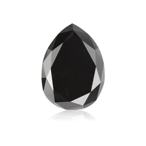 1.31 Cts Natural Fancy Black Diamond AAA Quality Pear Cut