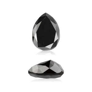 1.31 Cts Natural Fancy Black Diamond AAA Quality Pear Cut