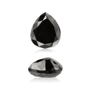 2.77 Cts Natural Fancy Black Diamond AAA Quality Pear Cut