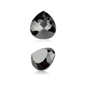 6.45 Cts Natural Fancy Black Diamond AAA Quality Pear Cut