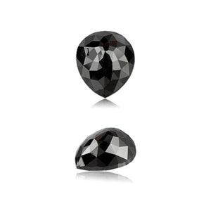 7.60 Cts Natural Fancy Black Diamond AAA Quality Pear Cut