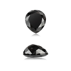 7.60 Cts Natural Fancy Black Diamond AAA Quality Pear Cut