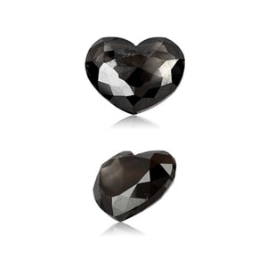 3.15 Cts Treated Fancy Black Diamond AAA Quality Heart Cut