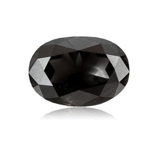 1.04 Cts Treated Fancy Black Diamond AAA Quality Oval Cut