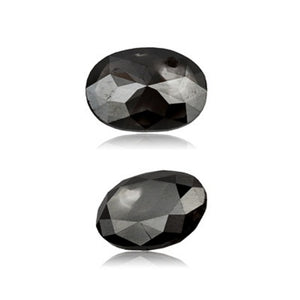 1.04 Cts Treated Fancy Black Diamond AAA Quality Oval Cut