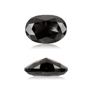1.04 Cts Treated Fancy Black Diamond AAA Quality Oval Cut