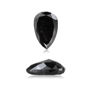 3.03 Cts Natural Fancy Black Diamond AAA Quality Pear Cut
