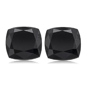 Treated Fancy Black Diamond Cushion Cut - (Squarish)