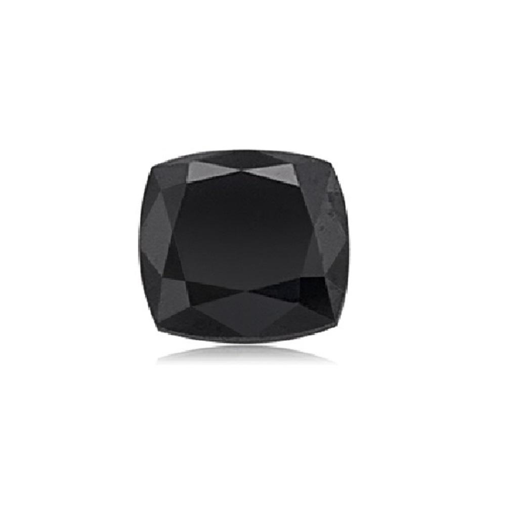 Treated Fancy Black Diamond Cushion Cut - (Squarish)