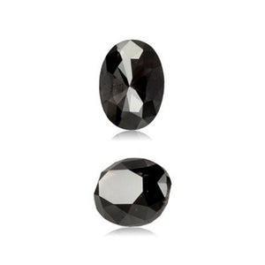 0.45 Cts Treated Fancy Black Diamond AAA Quality Oval Cut