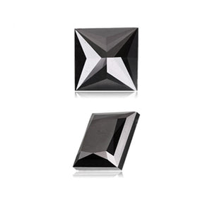 3.97 Cts Natural Fancy Black Diamond AAA Quality Princess Cut