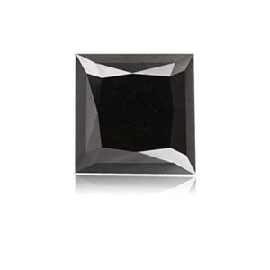 3.97 Cts Natural Fancy Black Diamond AAA Quality Princess Cut