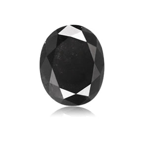 0.84 Cts Natural Fancy Black Diamond AAA Quality Oval Cut